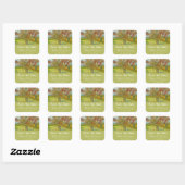 Vintage bloemige save the date bruiloft vierkante sticker (Vel)