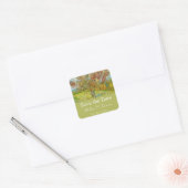 Vintage bloemige save the date bruiloft vierkante sticker (Envelop)