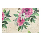 Vintage Bloemige Shabby Chic Kussensloop (Achterkant-Links)
