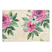 Vintage Bloemige Shabby Chic Kussensloop (Voorkant-Rechts)