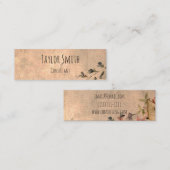 vintage bloemkool roestvrij visitekaartje (Voorkant / Achterkant)