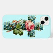 Vintage bloemkruis Case-Mate iPhone case (Achterkant (horizontaal))