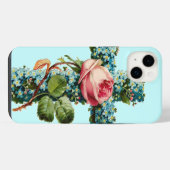 Vintage bloemkruis iPhone hoesje (Achterkant horizontaal)