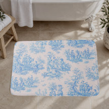 Vintage bloemmotief blauwe turquoise toile jouy