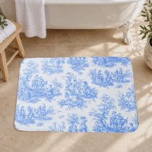 Vintage bloemmotief blauwe turquoise toile jouy