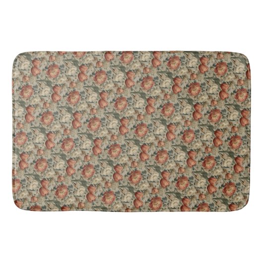 Vintage Bloemmotief Cotagecore Badmat (Voorkant)