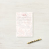 Vintage bloemmotief memo pad post-it® notes (Op bureau)