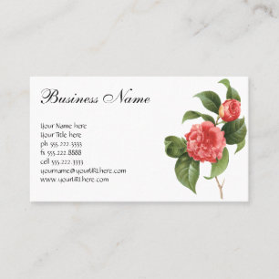 Vintage bloemmotief, roze camellia bloemen door Re Visitekaartje