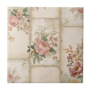 Vintage Bloemmotieven Tegeltje