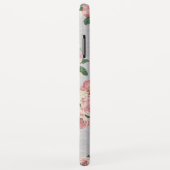 Vintage bloempatroon grijze textuur Case-Mate iPhone case (Achterkant/rechts)