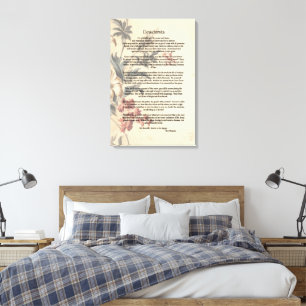 Vintage bloempatroon papier Desiderata van Max Ehr Canvas Afdruk