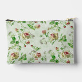 Vintage bloempatroon roze rozen gepersonaliseerd etui (Achterkant)