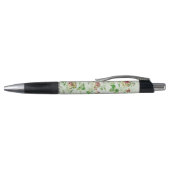 Vintage bloempatroon roze rozen gepersonaliseerd pen (Bovenkant)