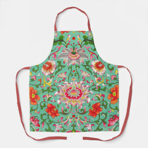 Vintage bloempatroon, stijl William Morris, Schort