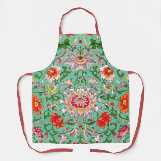 Vintage bloempatroon, stijl William Morris, Schort (Voorkant)