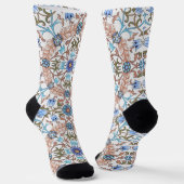 Vintage bloempatroon, William Morris Sokken (Gebogen)