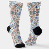 Vintage bloempatroon, William Morris Sokken (Gebogen)