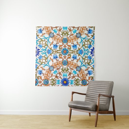 Vintage bloempatroon, William Morris Wandkleed (In Situ (horizontaal))