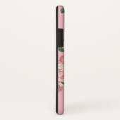 Vintage bloempatroon Zwarte lippenstift Kus Case-Mate iPhone Case (Achterkant/rechts)