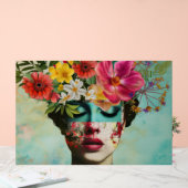Vintage bloemportret acryl bord (Huwelijk)
