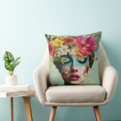 Vintage bloemportret  kussen (Stoel)