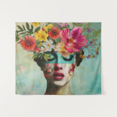 Vintage bloemportret wandkleed (Voorkant (horizontaal))