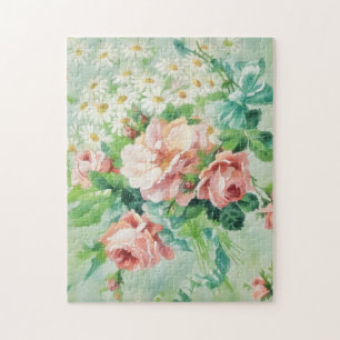 Vintage Bloemrijke Chic Stijl Tuinpuzzel Legpuzzel