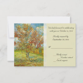 Vintage bloemrijke RSVP-kaarten. Voor voorjaar, zo Kaart