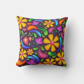 Vintage bloemrozen elegante kunst rood zwart kussen