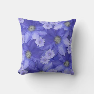Vintage bloemrozen elegante kunst rood zwart kussen