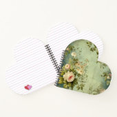 Vintage bloemrozen groen decoupage notitieboek (Binnen)