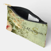 Vintage bloemrozen groen etui (Open)