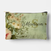 Vintage bloemrozen groen etui (Voorkant)
