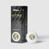 Vintage bloemrozen groen golfballen (Verpakking)