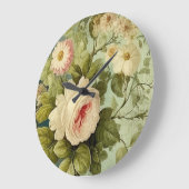 Vintage bloemrozen groen grote klok (Hoek)