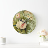 Vintage bloemrozen groen grote klok (Huis)