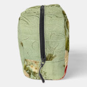 Vintage bloemrozen groen toilettasje (Rechts)