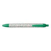 Vintage bloemschrift naammonogram zwarte inkt pen (Achterkant)