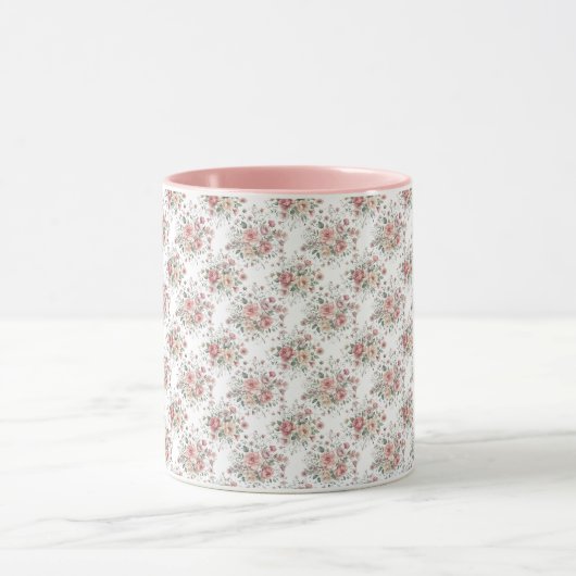 vintage bloemstukken mok (Midden)