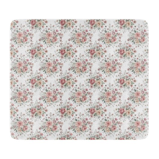 vintage bloemstukken snijplank (Voorkant)