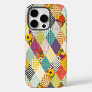 vintage bloemstukwerkdeken iPhone 16 pro hoesje