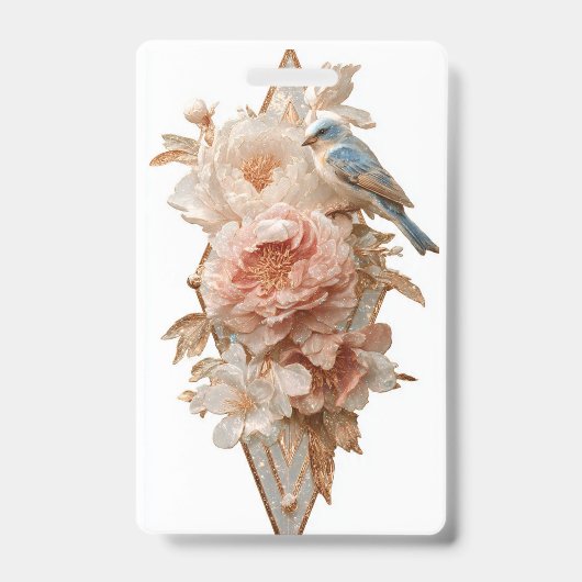 Vintage bloemvogelbadge* badge (Voorzijde)
