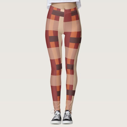 Vintage blok Vibe Leggings (Voorkant)