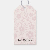 Vintage Bloom Blush Roze - Neutraal Cadeaulabel (Achterkant)