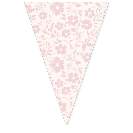 Vintage Bloom Blush Roze - Neutraal Vlaggetjes (Eerste vlag)