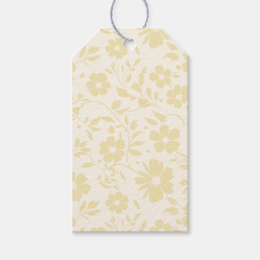 Vintage Bloom Buttercream - Neutraal Cadeaulabel (Voorkant)