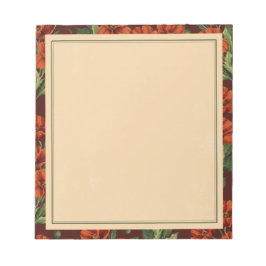 Vintage Bloom Crimson Poppies Notitieblok