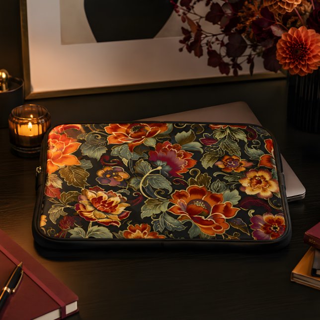 Vintage Bloom Elegantie Computerhoes Laptop Sleeve (Creator heeft geüpload)