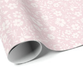 Vintage Bloom Neutraal - Blush Roze Cadeaupapier (Rol Hoek)