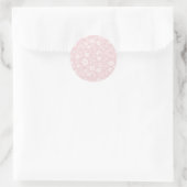 Vintage Bloom Neutral - Blush Pink Ronde Sticker (Tas)
